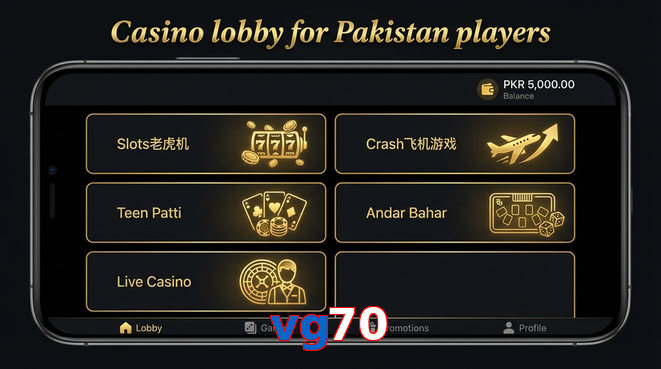 Lobby view of Vg70 for Pakistan users